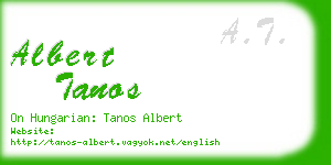 albert tanos business card